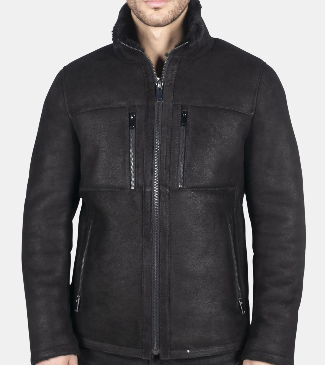 Inogen Men's Black Leather Jacket