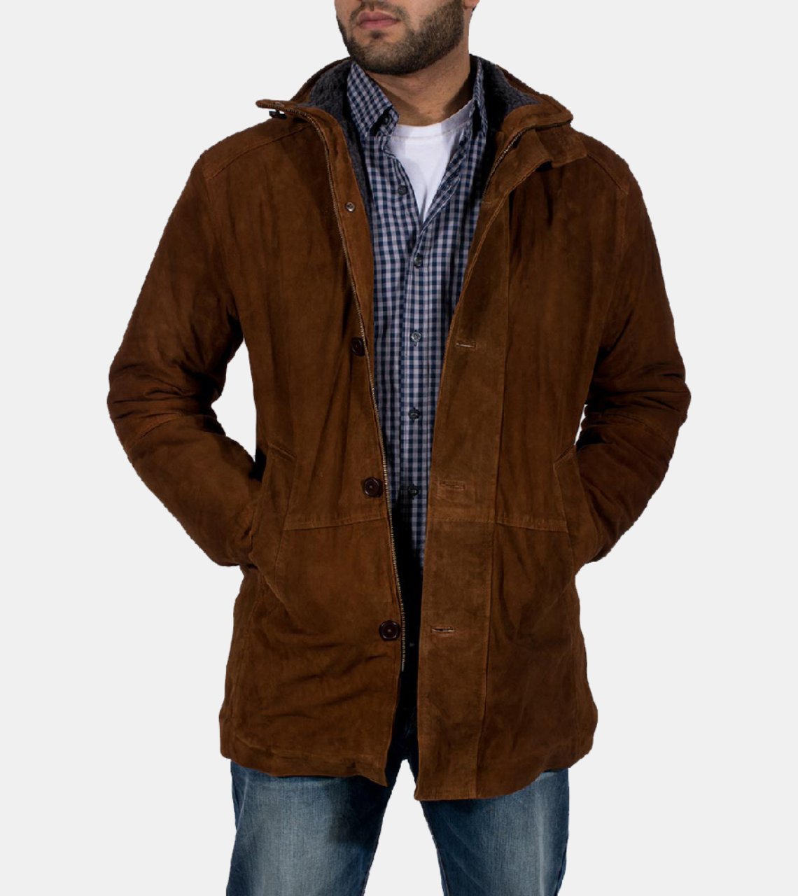  Artagnan Men's Tanned Suede Leather Jacket 