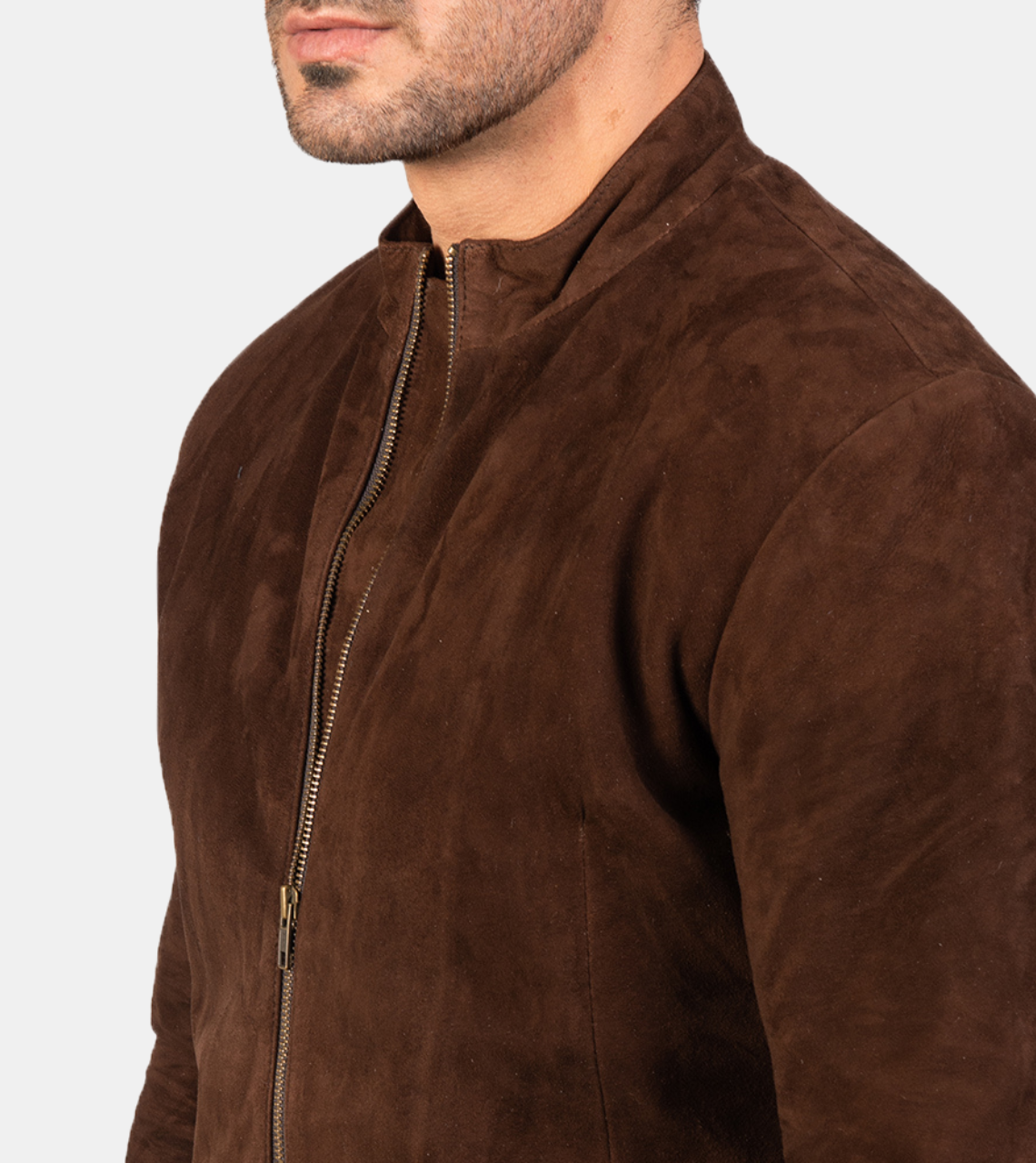 Virgill Men's Brown Suede Leather Jacket