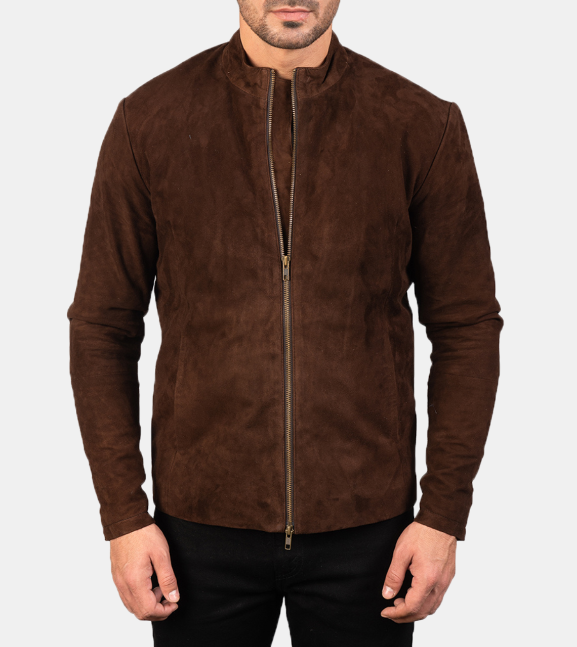 Virgill Men's Brown Suede Leather Jacket