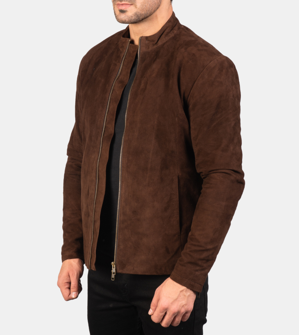 Virgill Men's Brown Suede Leather Jacket