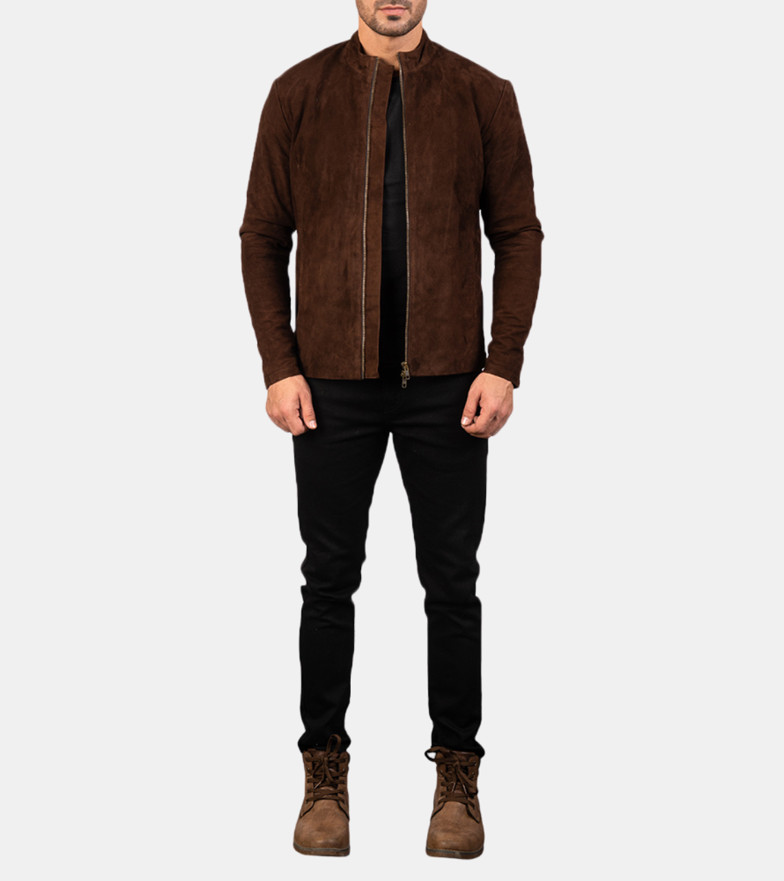 Virgill Men's Brown Suede Leather Jacket