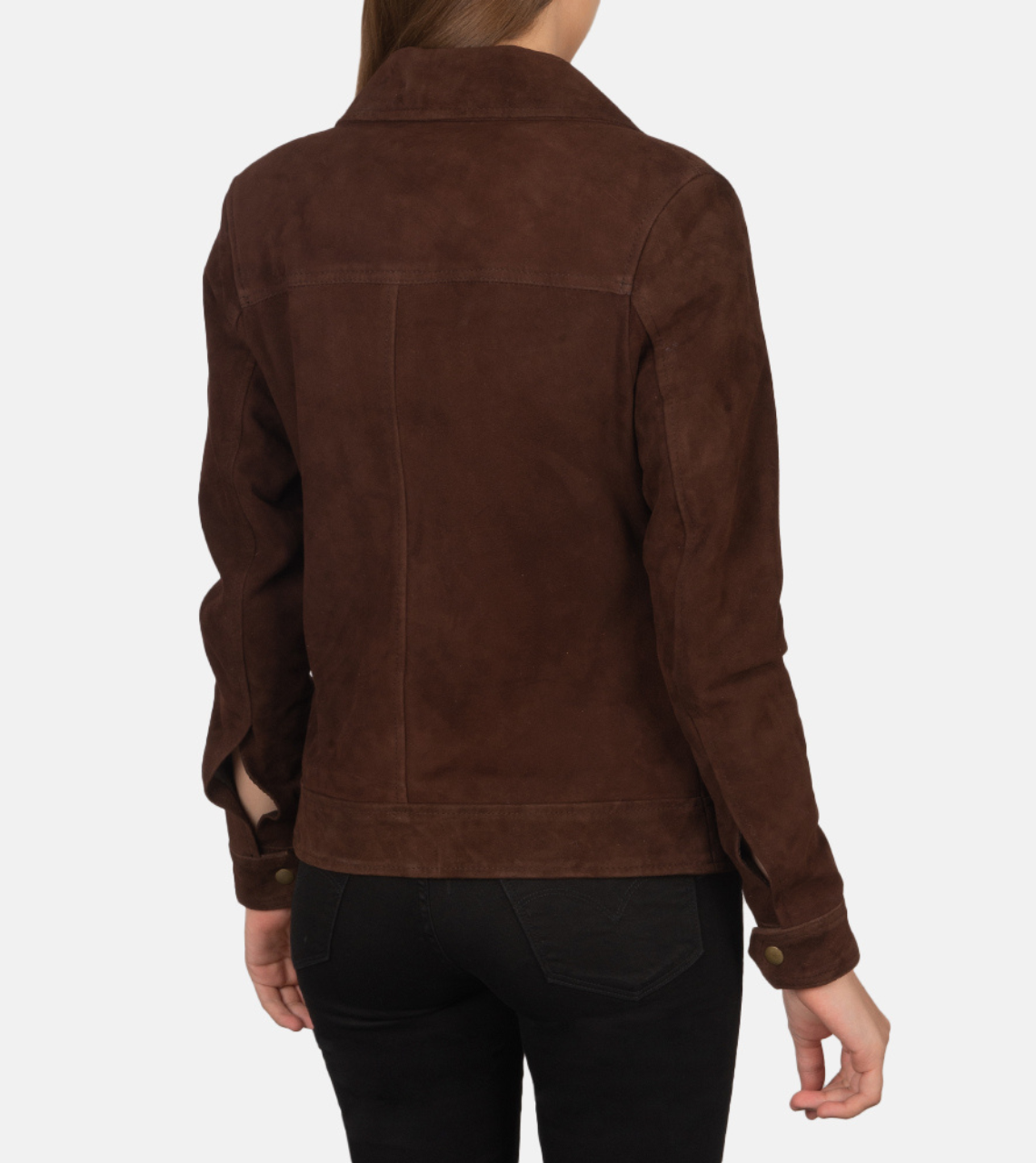 Bethell Women's Tanned Brown Suede Leather Jacket