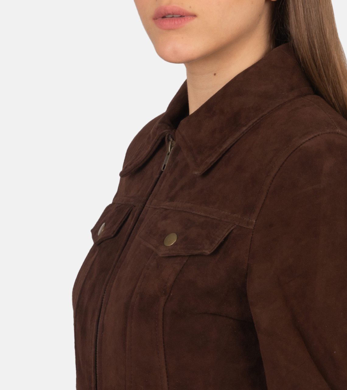 Bethell Women's Tanned Brown Suede Leather Jacket