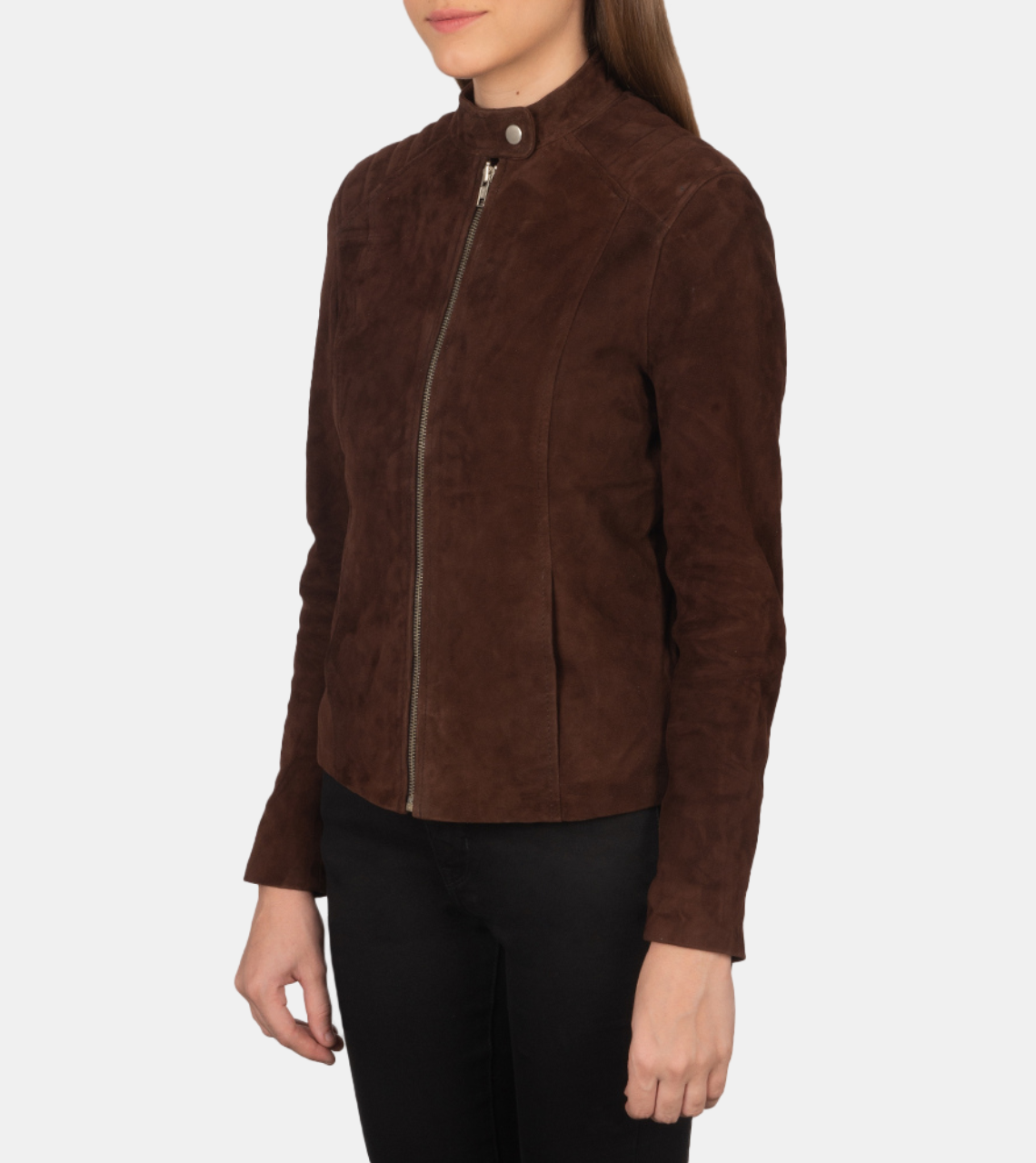 Zebell Women's Russet Suede Leather Jacket