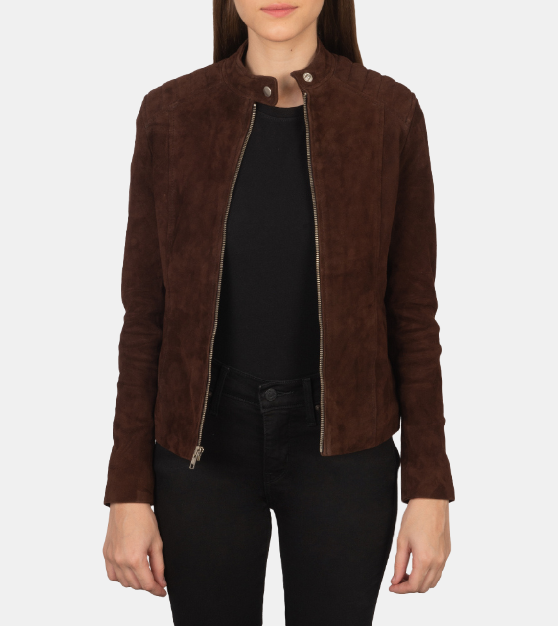 Zebell Women's Russet Suede Leather Jacket