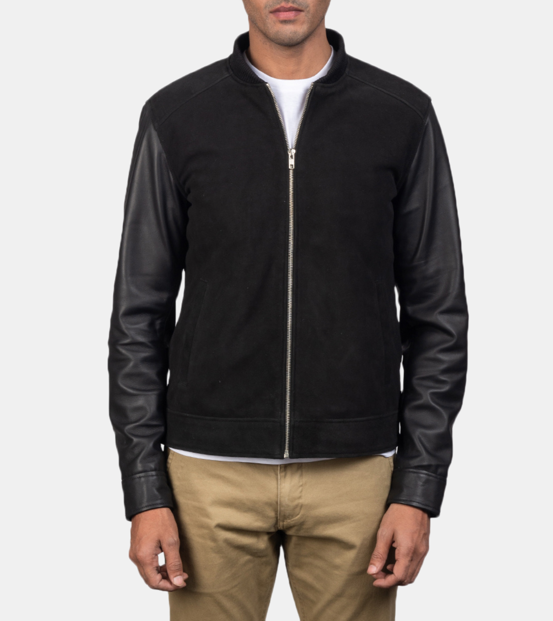 Kiyort Men's Black Suede Leather Jacket