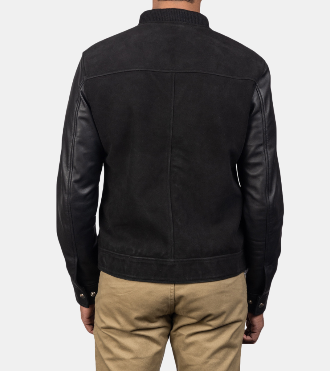 Kiyort Men's Black Suede Leather Jacket