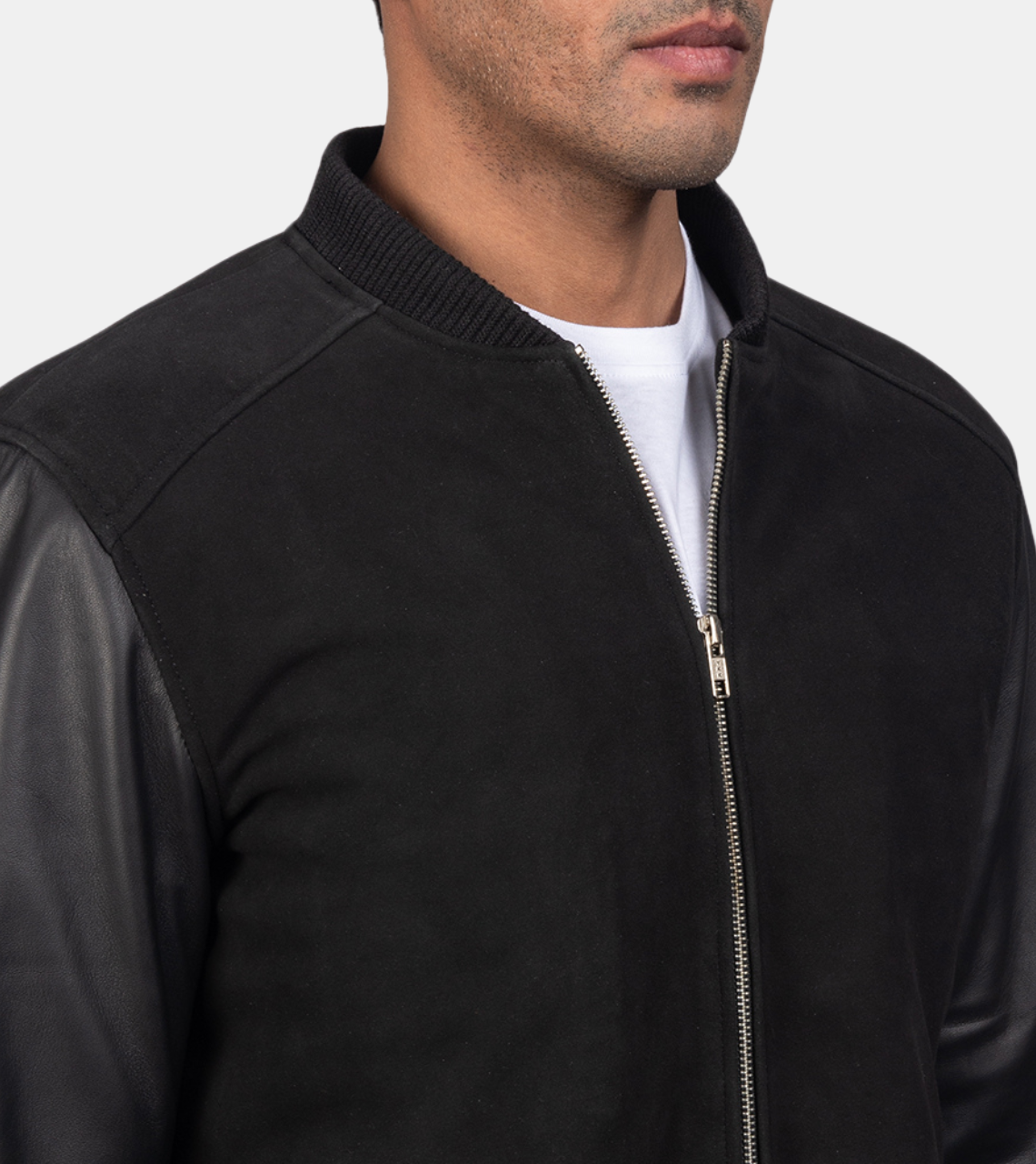 Kiyort Men's Black Suede Leather Jacket