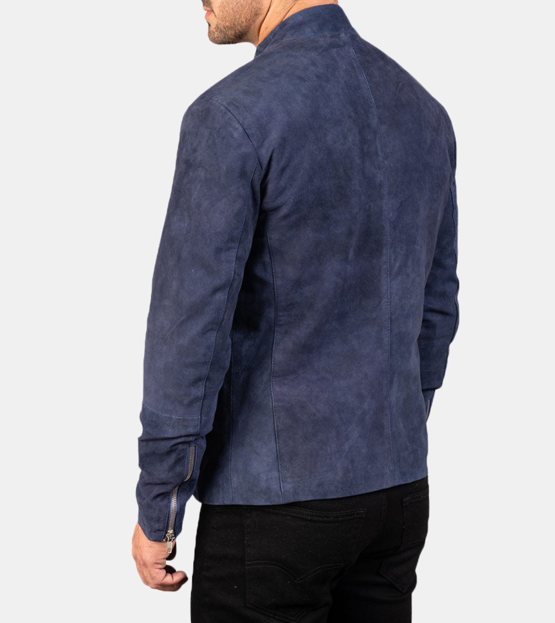 Corbine Men's Cerulean Suede Leather Jacket