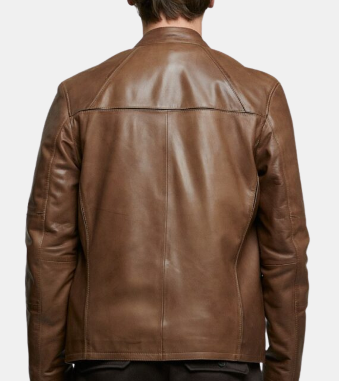 Spencer Men's Tan Brown Leather Jacket