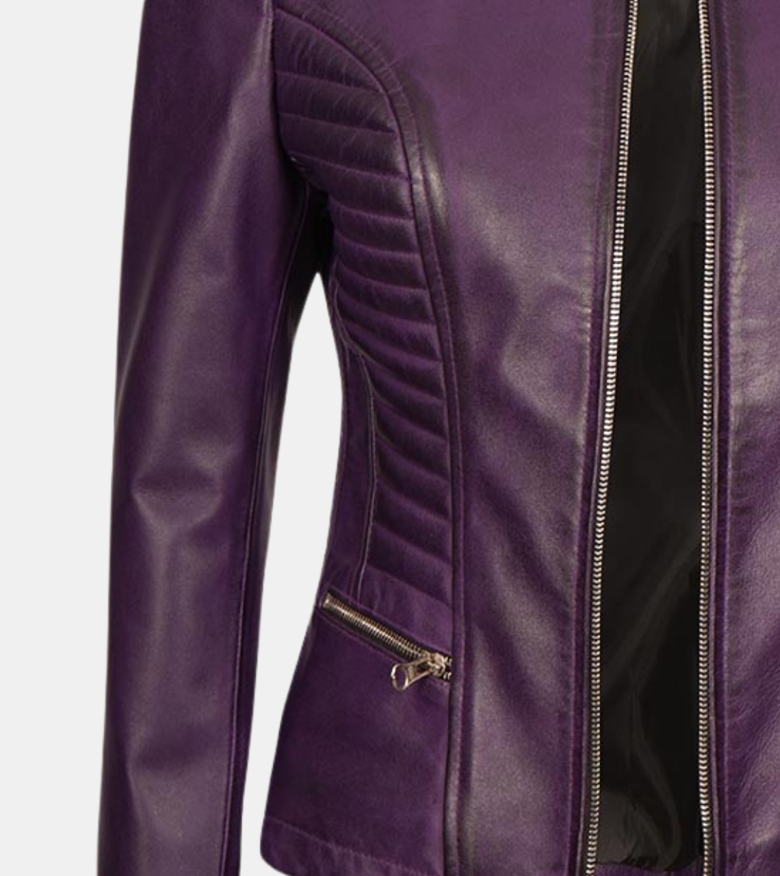 Raine Women's Violet Quilted Leather Jacket