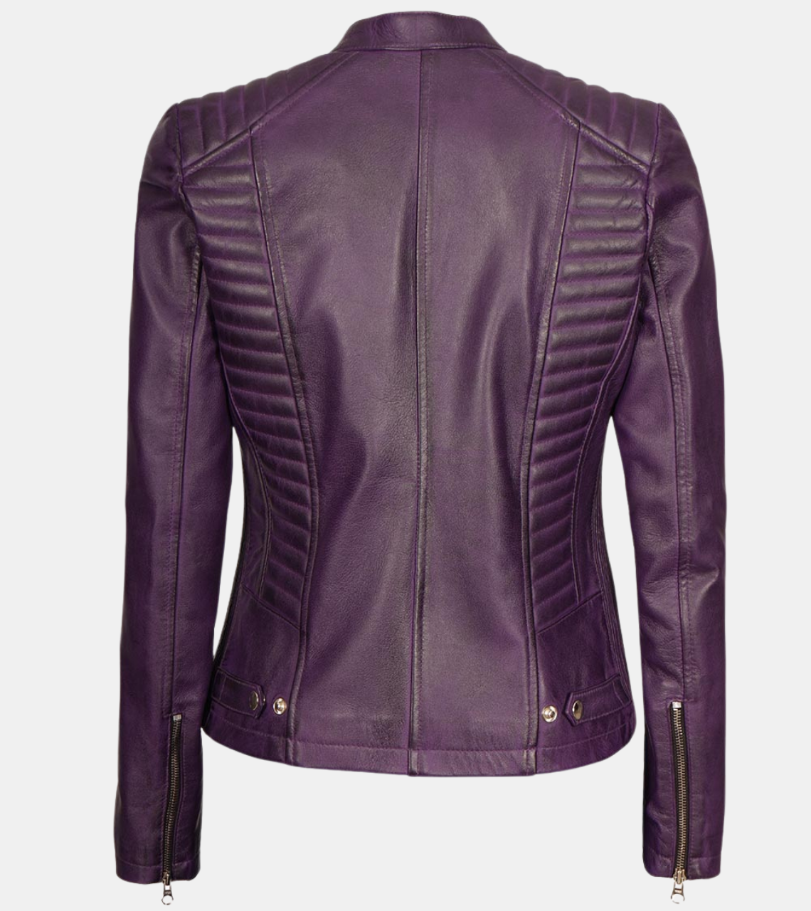 Raine Women's Violet Quilted Leather Jacket