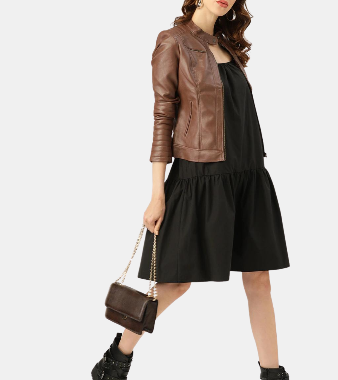 Maeve Women's Brown Leather Jacket