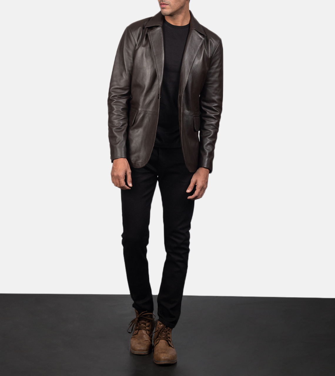 Men's Leather Blazer