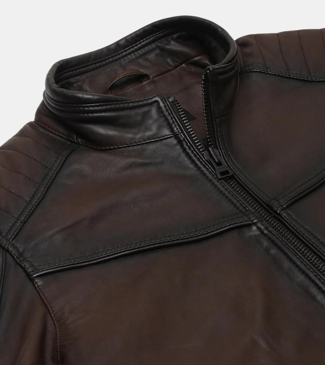 Melvin Men's Dusky Brown Leather Jacket