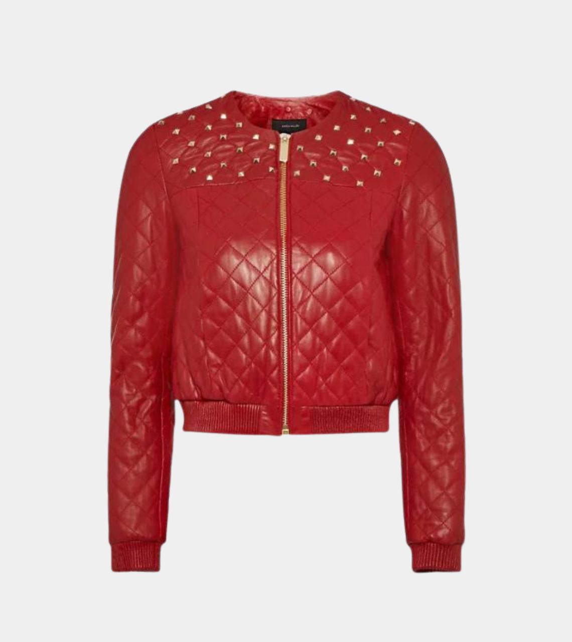 Wine Red Bomber Leather Jacket for women