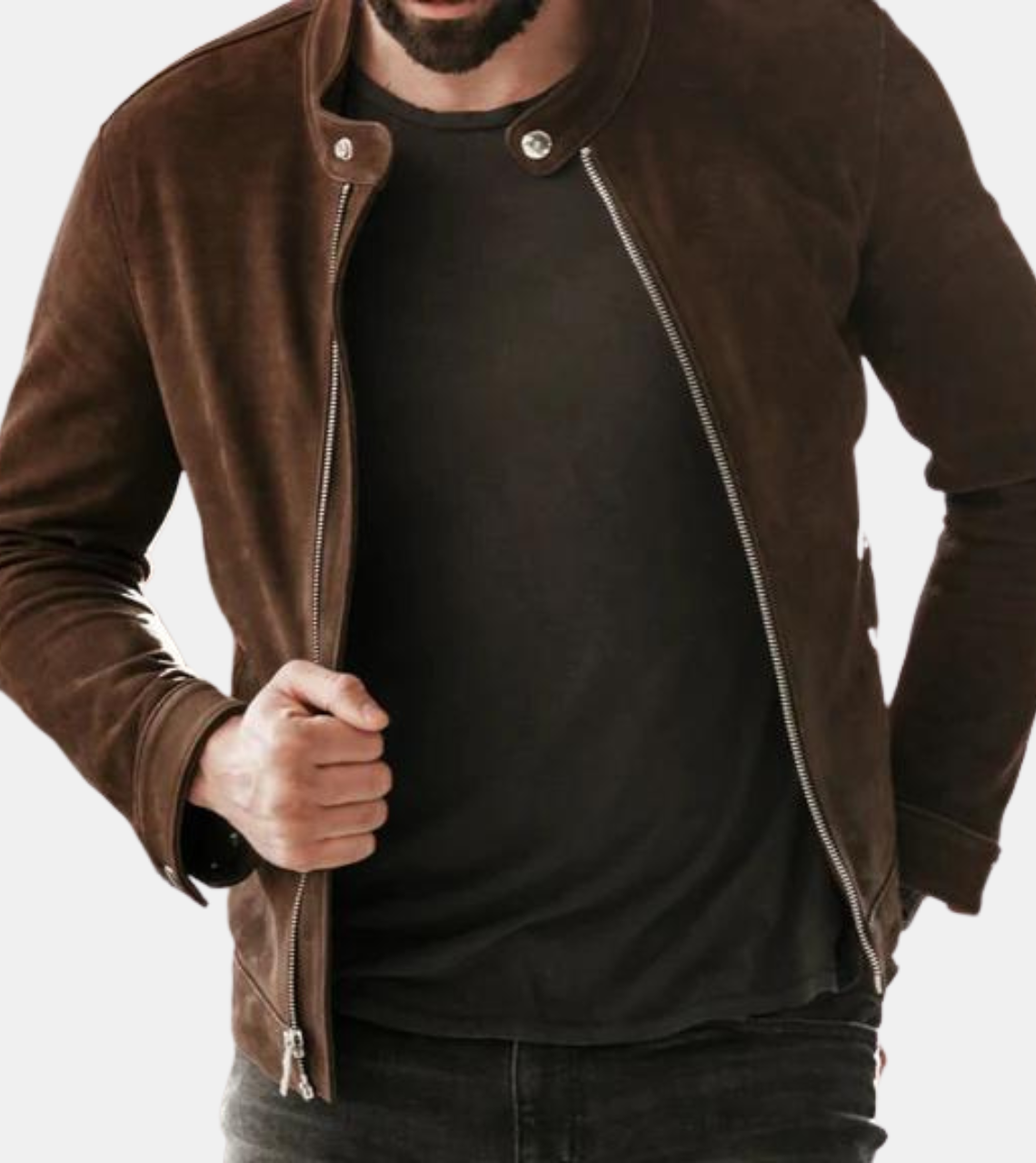 Men's Brown Leather Jacket 