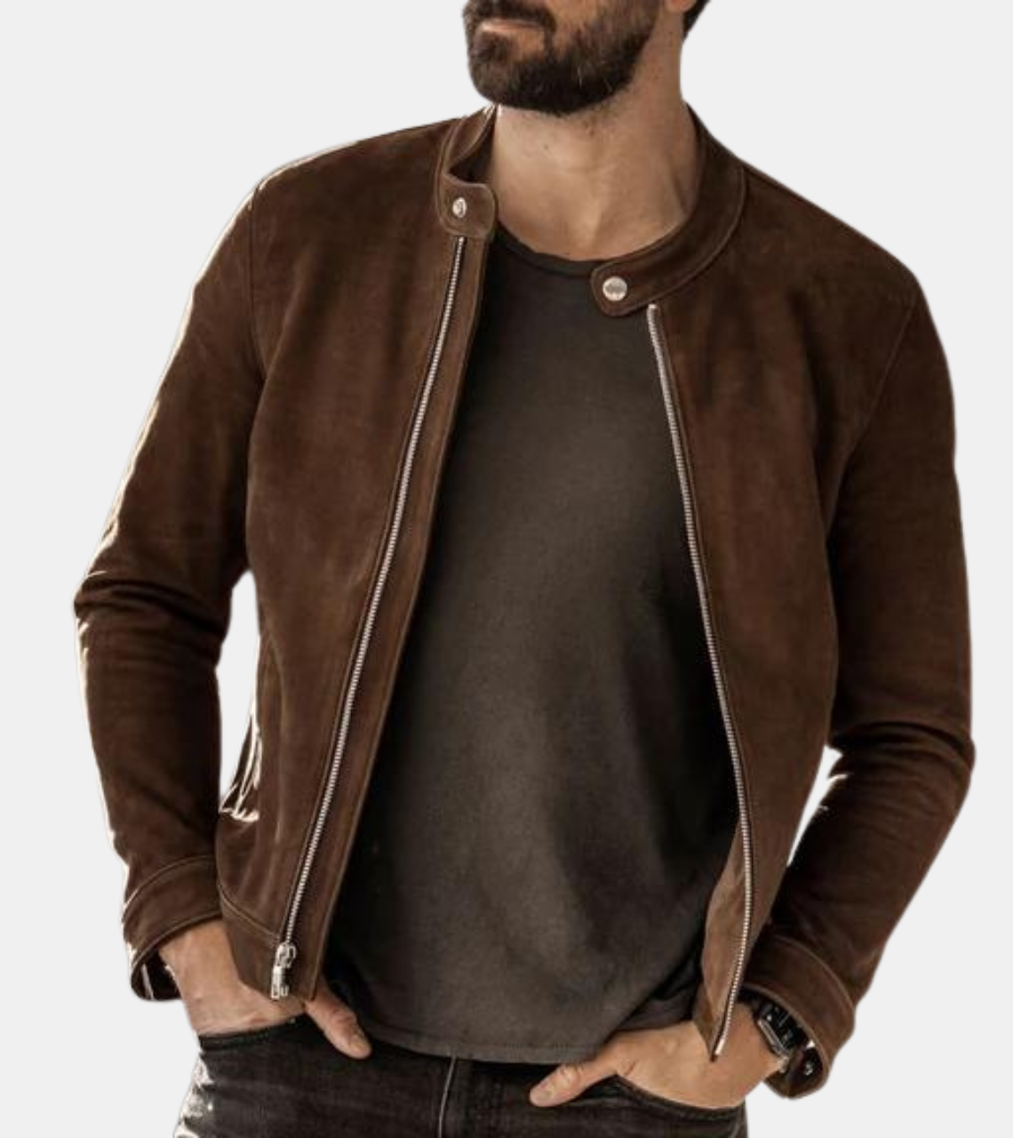  Wren Men's Brown Leather Jacket 