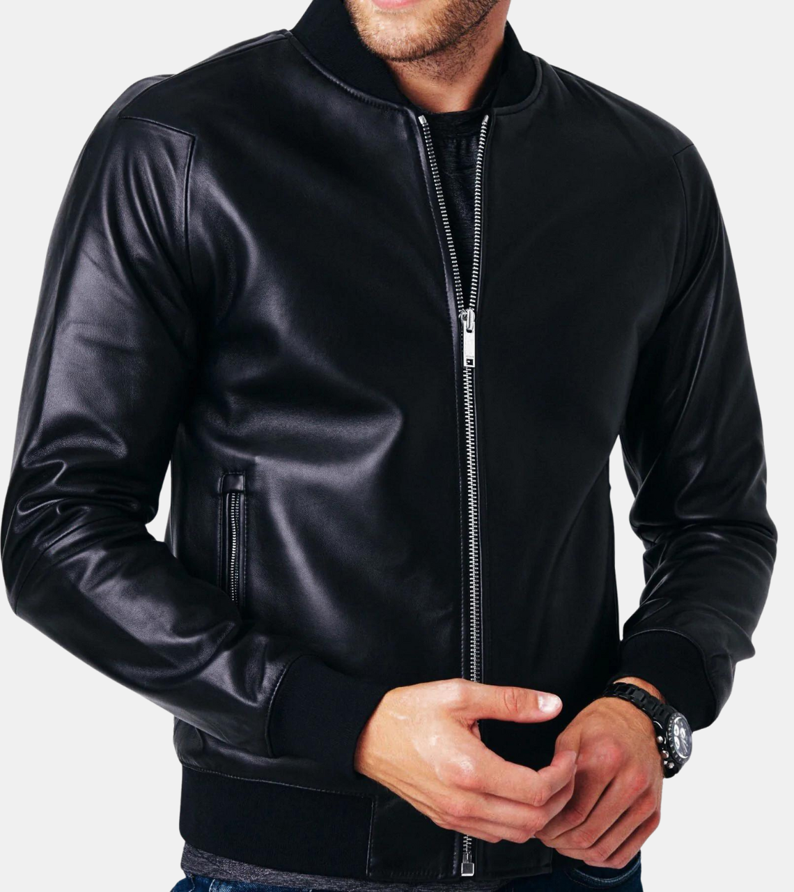  Bomber Leather Jacket