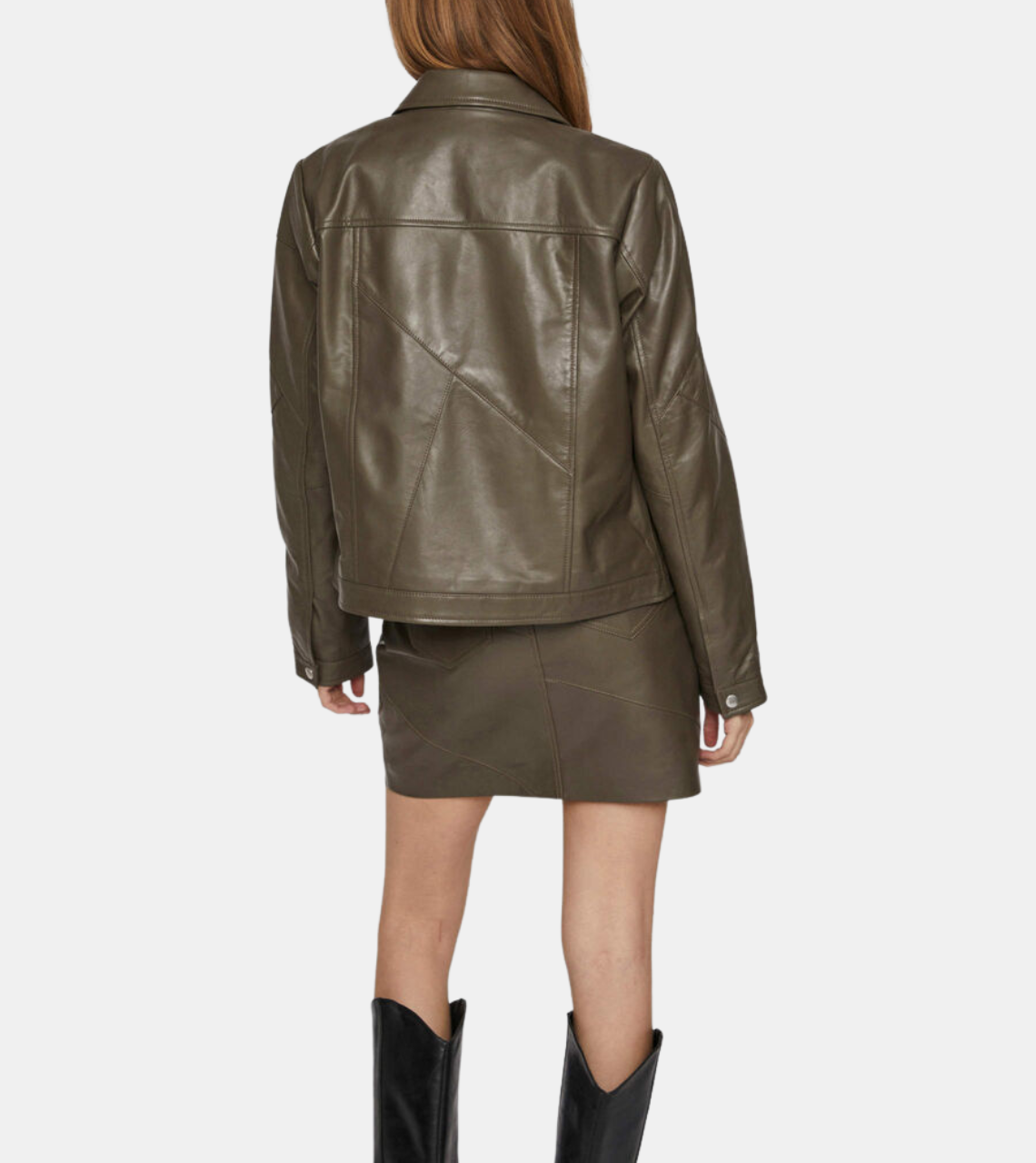  Olive Green Leather Jacket