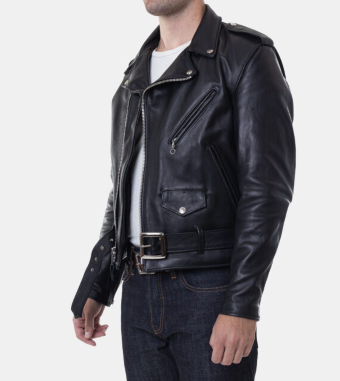 Swithin Men's Black Biker's Leather Jacket