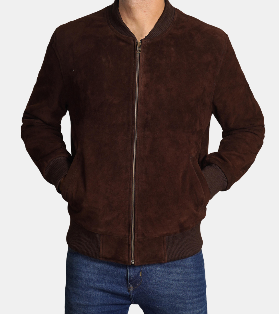 Korbin Men's Brown Suede Leather Jacket