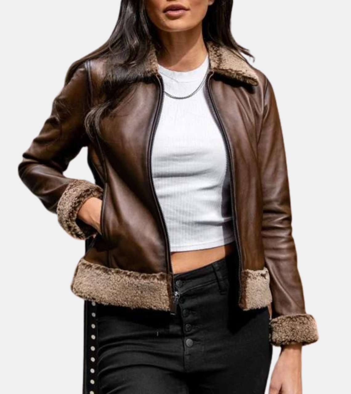  Exton Women's Bronze Leather Jacket 