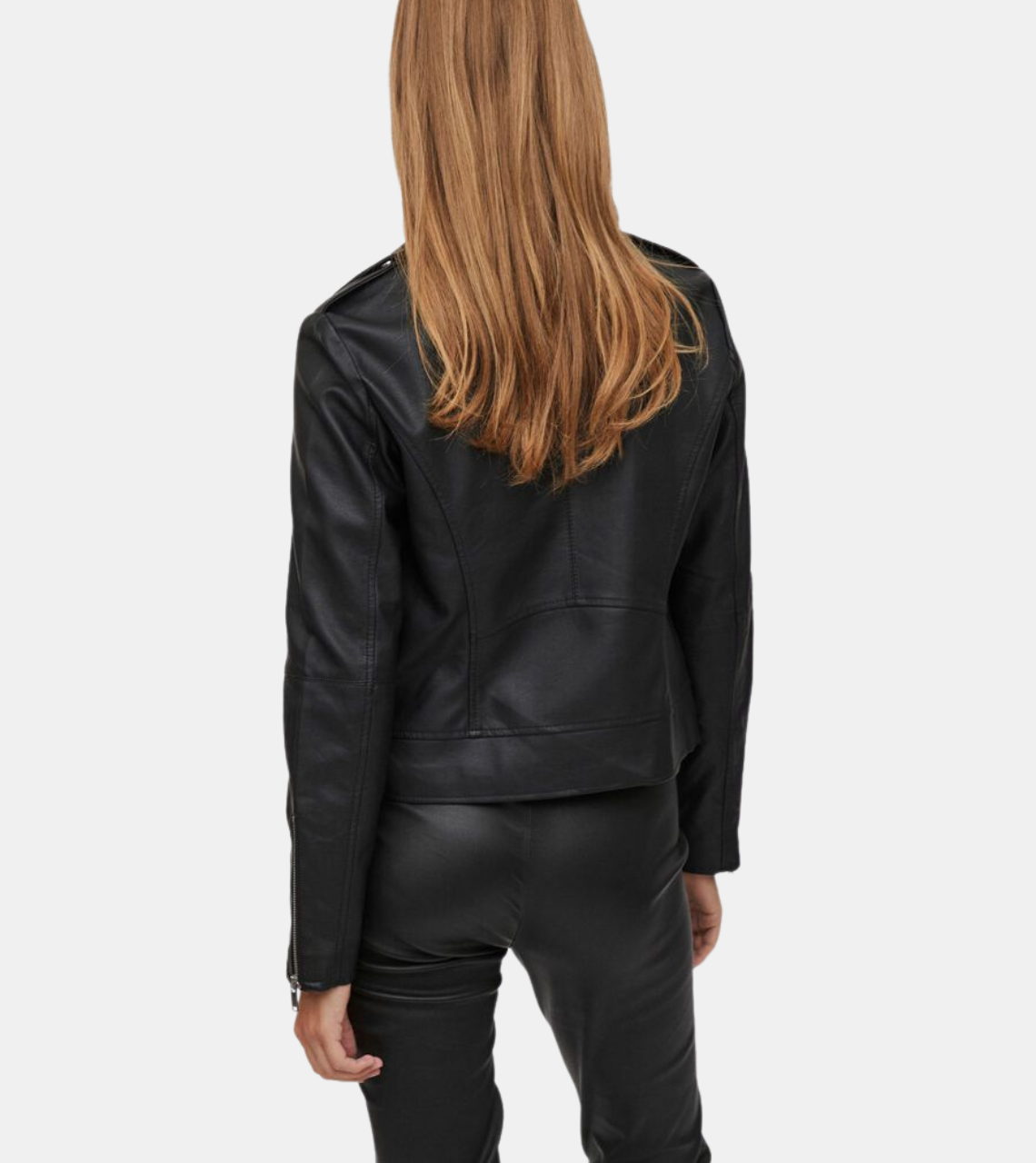 Fiona Women's Black Biker Leather Jacket