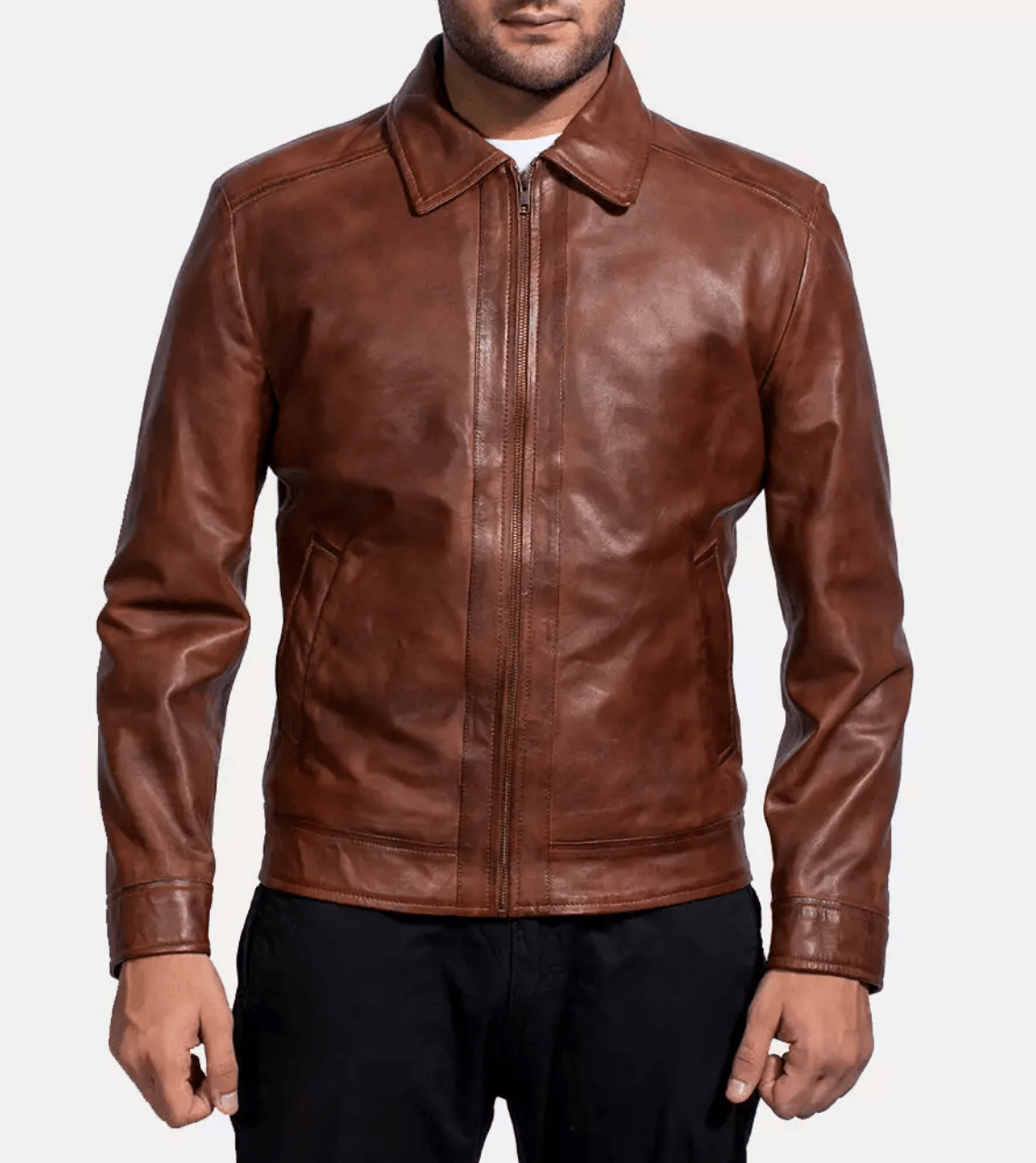 Men's Enclave Brown Leather Jacket